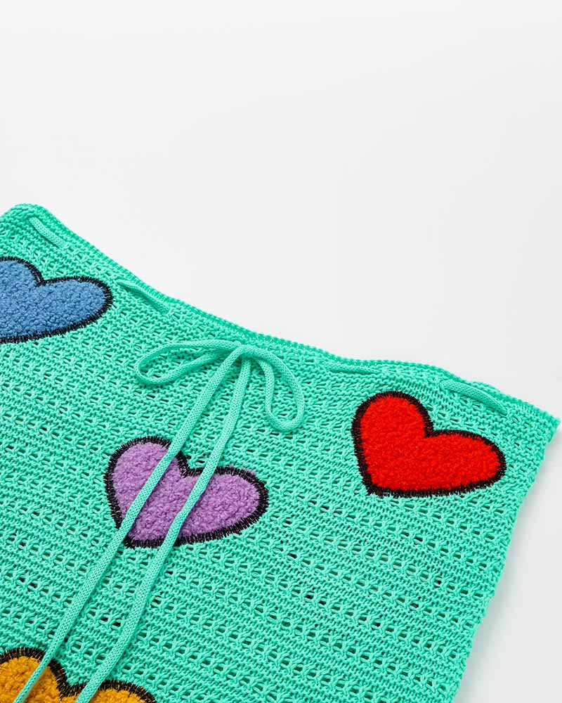 Lovely Hearts Crochet Coord Set